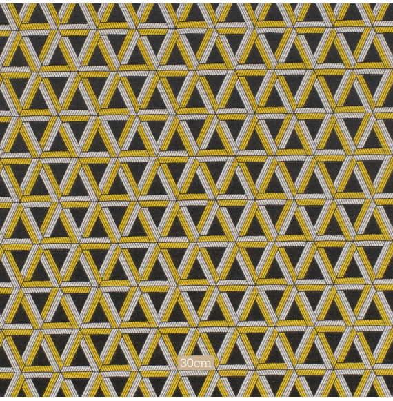 Decoratiestof-Byzance-brandvrij-honinggeel