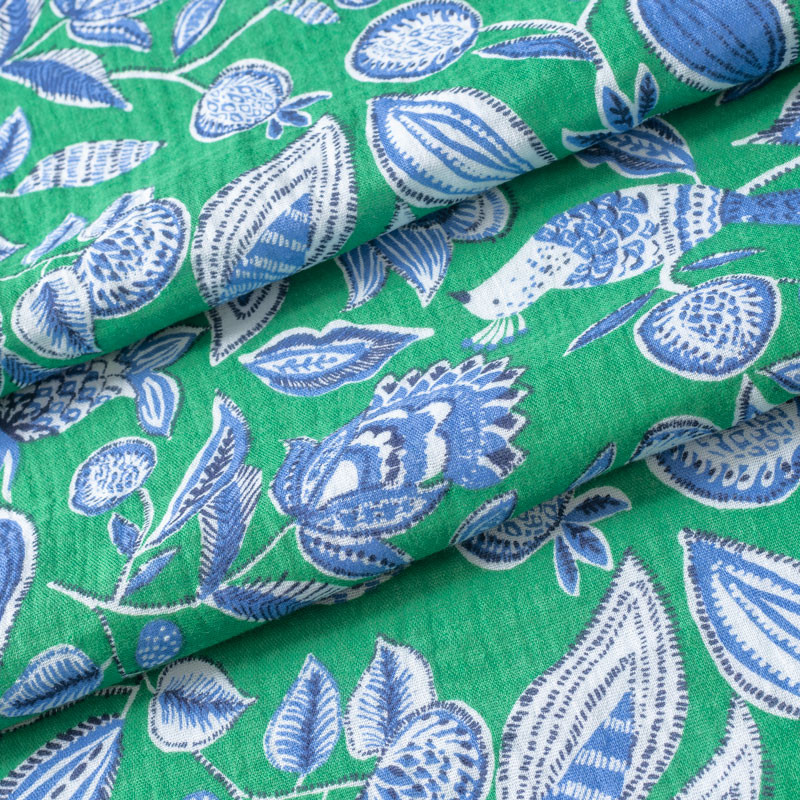 Tetra-Stof-met-bloemen-blauw-achtergrond-groen