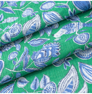 Tetra-Stof-met-bloemen-blauw-achtergrond-groen