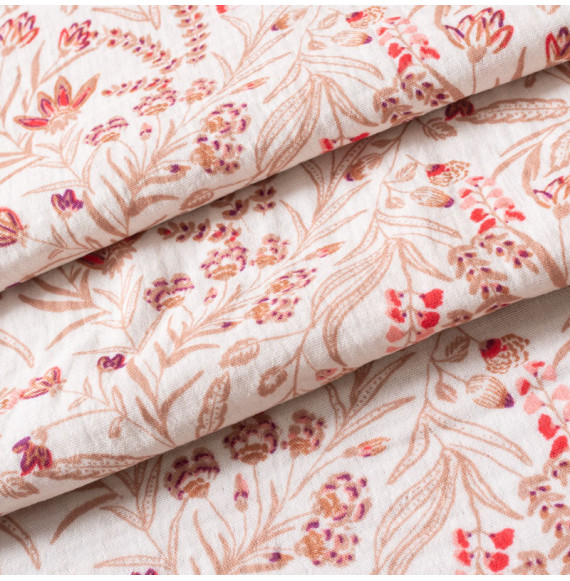 Tetra-Stof-met-bloemen-rood
