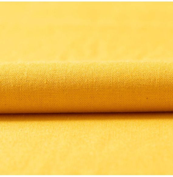 Tissu-coton-uni-safran