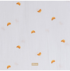 Tissu-tetra-double-gaze-blanc-cassé-imprimé-croissant