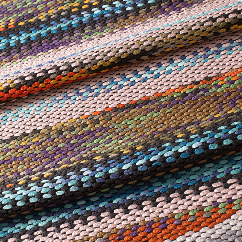 TISSU-TWEED-DE-HAUTE-COUTURE-LA-FILLE-LIGNÉ-MULTICOLORE--TURQUOISE