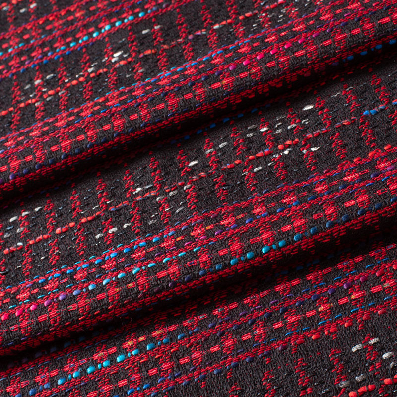 TISSU-TWEED-MAHLIA-KENT--NOIR-ET-ROUGE