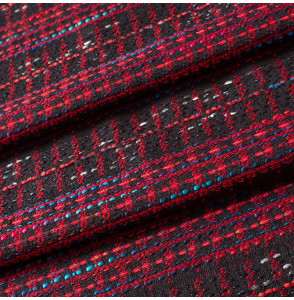 TISSU-TWEED-MAHLIA-KENT--NOIR-ET-ROUGE