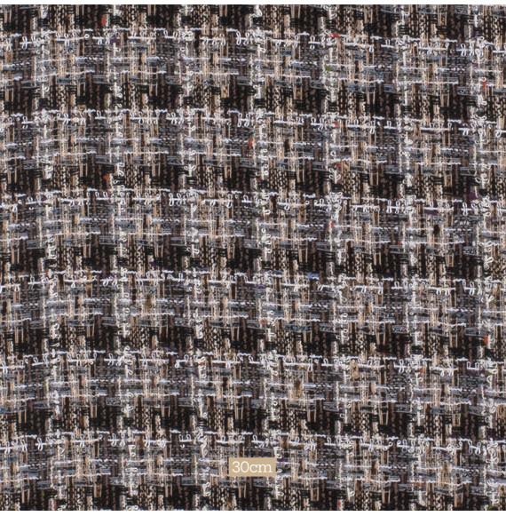 TISSU-TWEED-LINTON-TWEED---NOIR-ET-GRIS