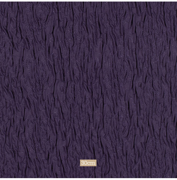 TISSU-STRETCH-CLOQUÉ-COUSU--MAUVE