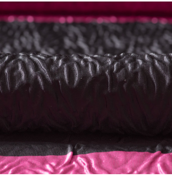 TISSU-GAUFRÉ-LIGNÉ-FUSCHIA-ET-NOIR