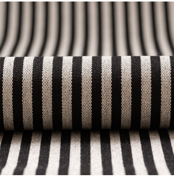 Tissu-320cm-extérieur-ligné-noir-et-chiné-gris-moyen