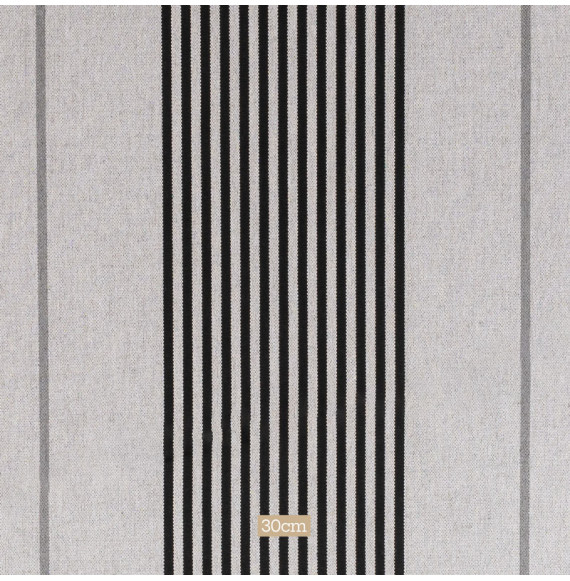 Tissu-320cm-extérieur-ligné-noir-et-chiné-gris-moyen