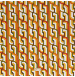 Tissu-coton-entrelacs-vintage-ocre