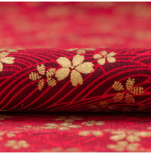 Tissu-coton-rouge-esprit-japonais-doré