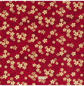 Tissu-coton-rouge-esprit-japonais-doré