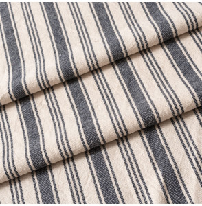 Tissu-coton-naturel-ligné-bleu-marine