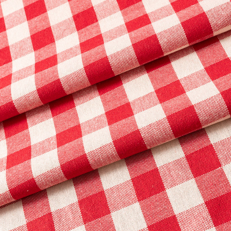 Tissu-coton-naturel-vichy-rouge