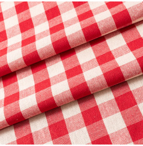 Tissu-coton-naturel-vichy-rouge