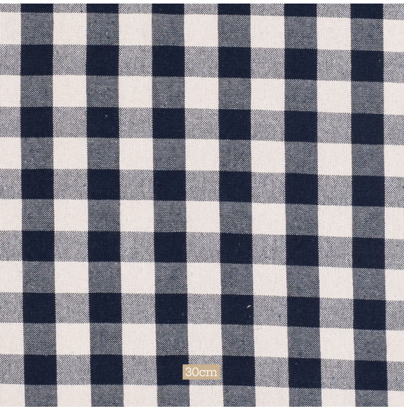 Tissu-coton-naturel-vichy-bleu-marine