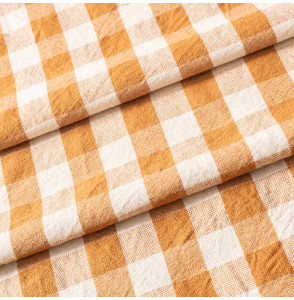 Tissu-coton-naturel-vichy-ocre