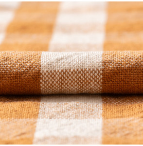 Tissu-coton-naturel-vichy-ocre