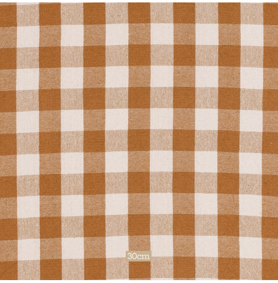 Tissu-coton-naturel-vichy-ocre