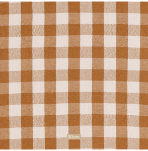 Tissu-coton-naturel-vichy-ocre