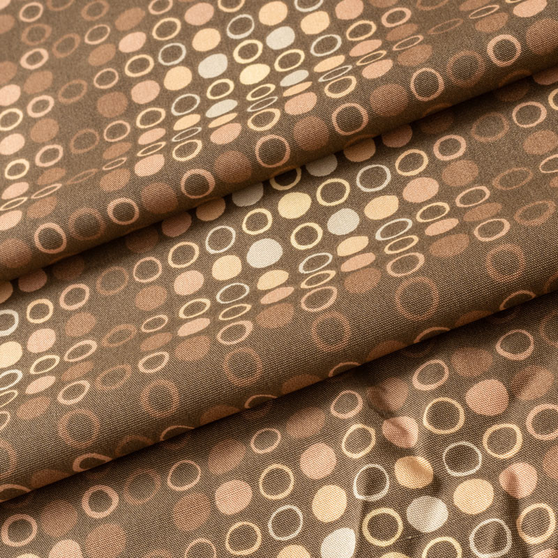 TISSU-VINTAGE-AUTHENTIQUE--CERCLES-BEIGES