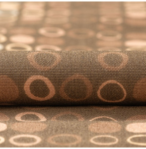 TISSU-VINTAGE-AUTHENTIQUE--CERCLES-BEIGES