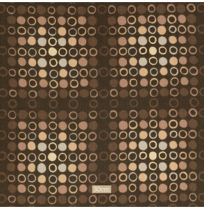 TISSU-VINTAGE-AUTHENTIQUE--CERCLES-BEIGES