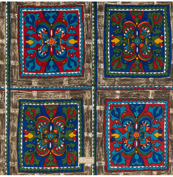 TISSU-VINTAGE-AUTHENTIQUE--BRUN