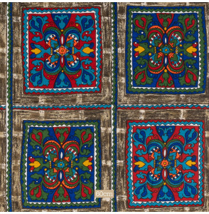 TISSU-VINTAGE-AUTHENTIQUE--BRUN