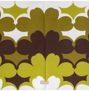 TISSU-VINTAGE-AUTHENTIQUE--FEUILLAGE-VERT-ET-MAUVE