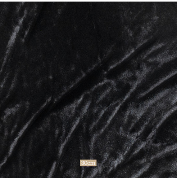 Tissu-fourrure-poil-court-noir