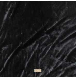 Tissu-fourrure-poil-court-noir