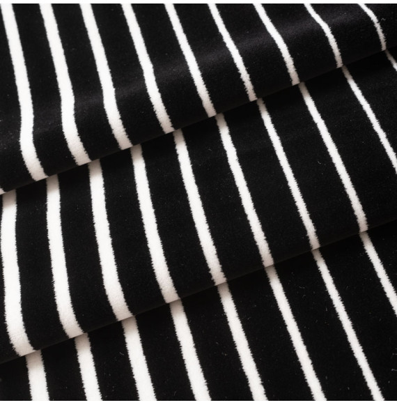 Tissu-velours-rayé-noir-et-blanc