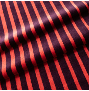 Tissu-velours-rayé-aubergine-et-rouge