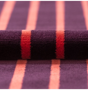 Tissu-velours-rayé-aubergine-et-rouge
