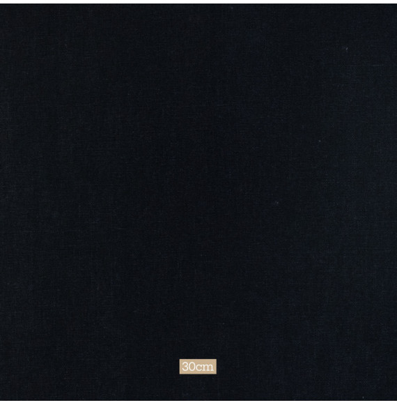 Tissu 280cm lin uni noir