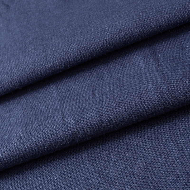 Tissu 280cm lin uni bleu marine