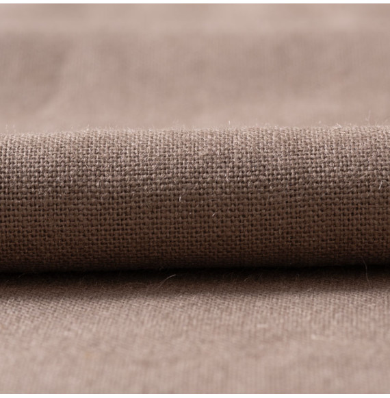 Tissu 280cm lin uni taupe