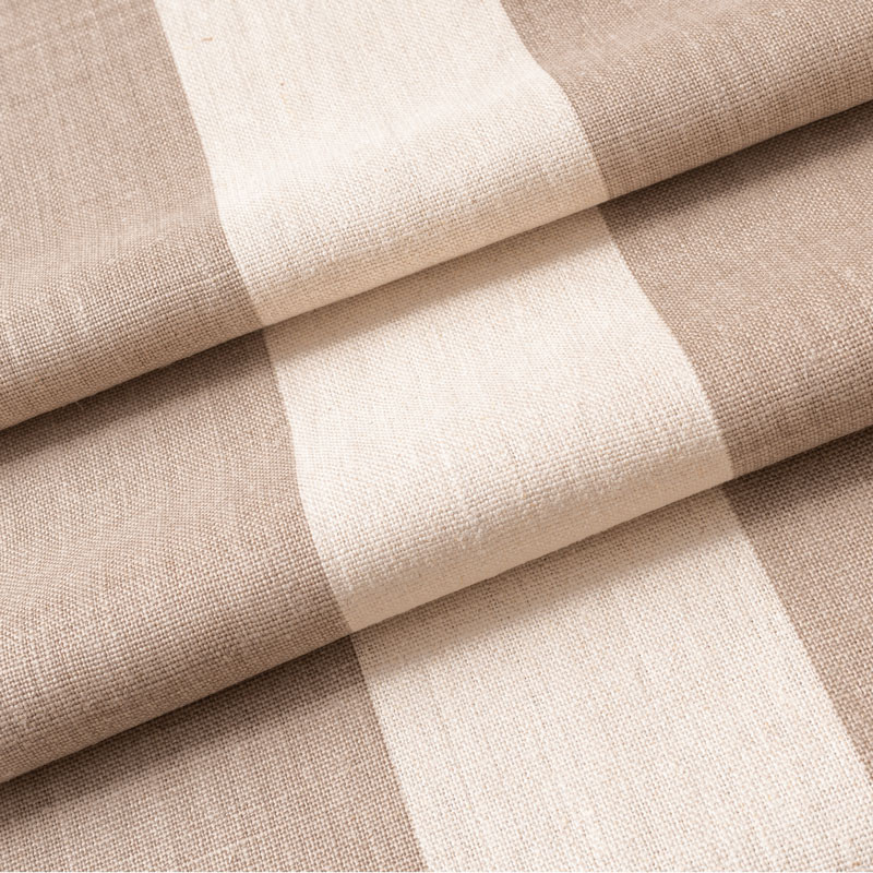 Tissu lin naturel ligné taupe