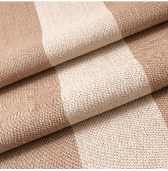 Tissu-lin-naturel-ligné-brun
