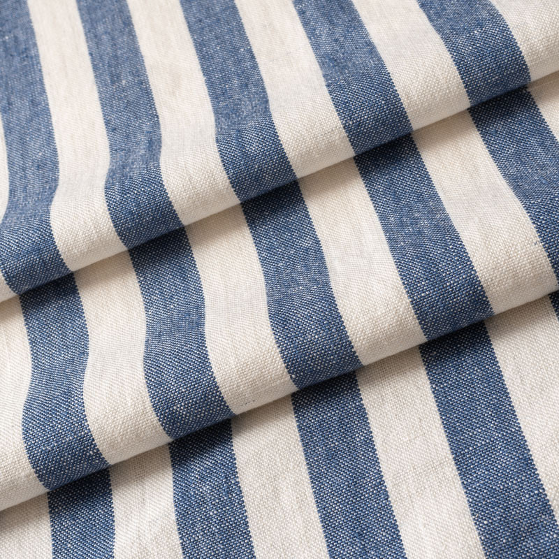 Tissu-lin-ligné-bleu