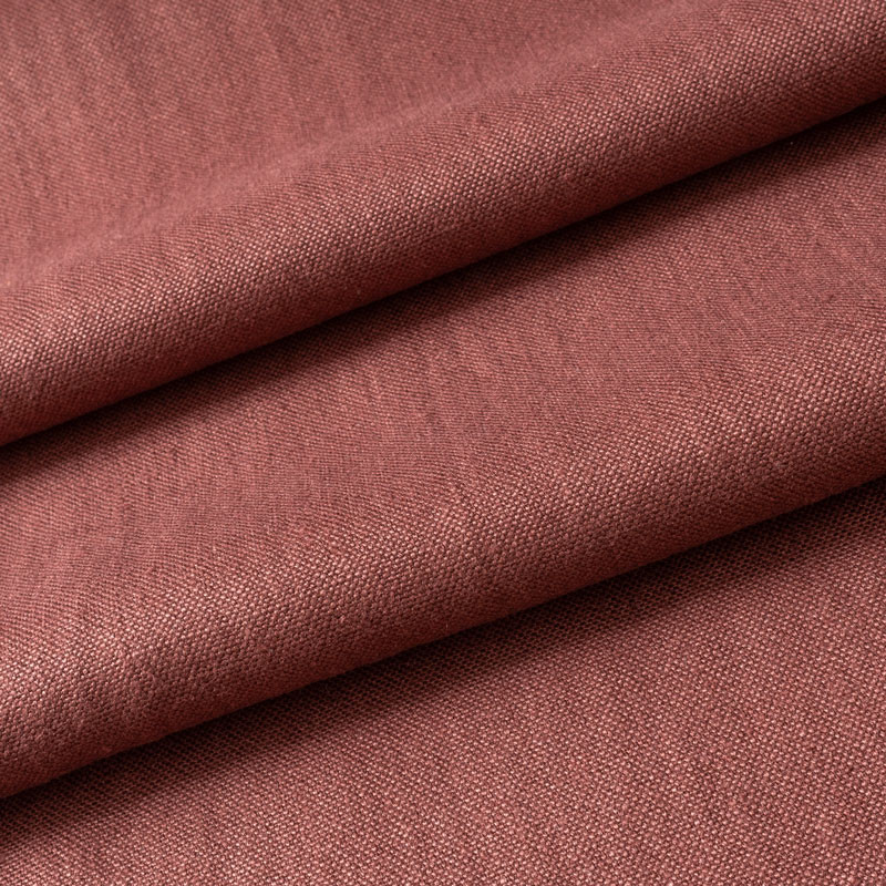 Tissu-lin-brun-rouge