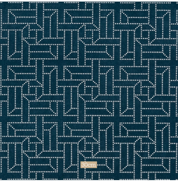 Tissu-velours-imprimé-bleu