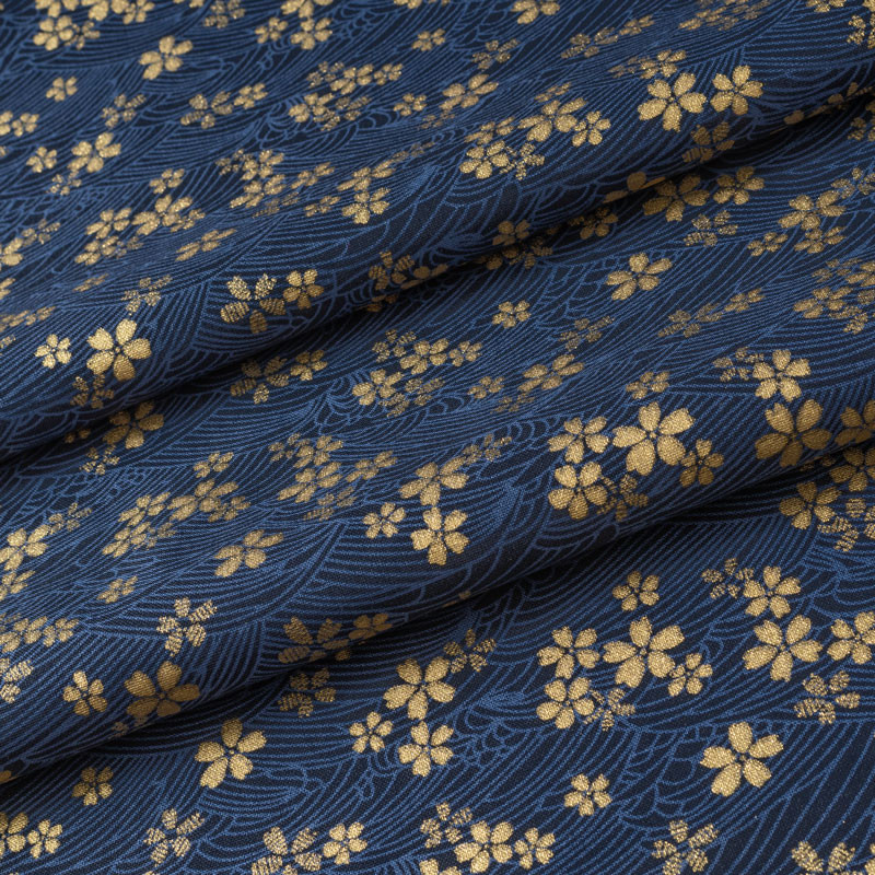 Katoenen-stof-japanse-stijl-goud
