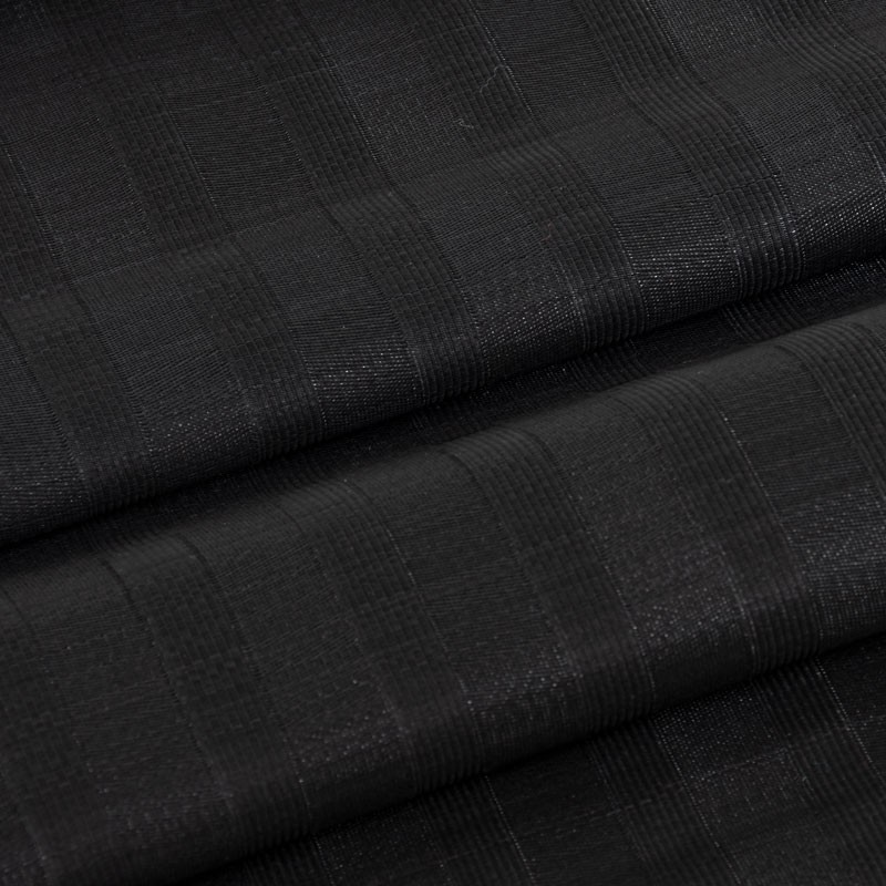 Tissu-crin-sisal-ligné-noir
