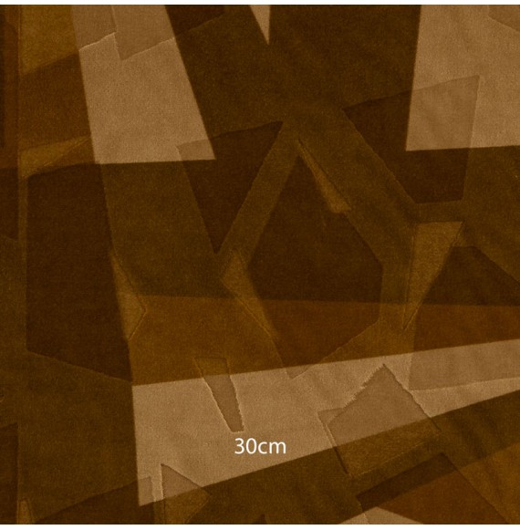 Tissu velour géométrique bronze