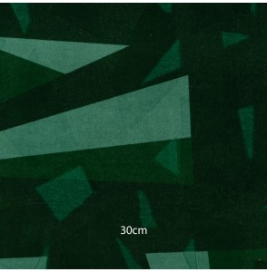 Tissu velour géométrique vert emeraude