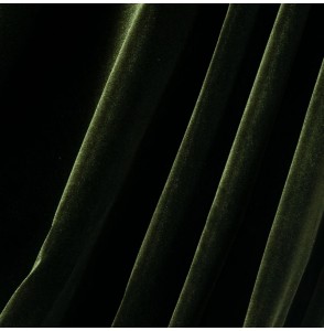 Tissu-velours-de-soie--vert-foncé