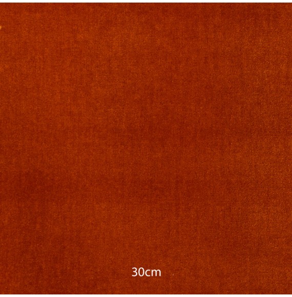 Tissu velours de soie  brun roux